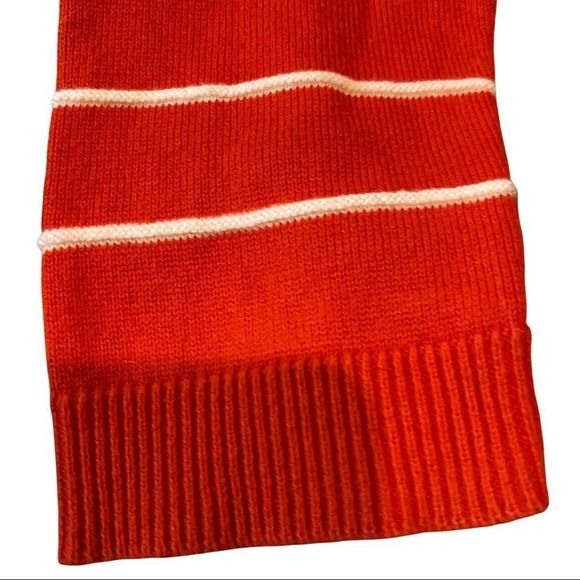 DALIA Red/White Stripe Long Sleeve Crew Neck Sweater with Shoulder Buttons Small - Picture 4 of 7